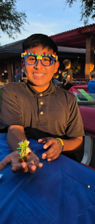 boy with Lego flower