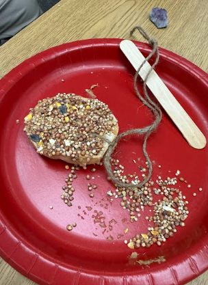 bagel with seeds