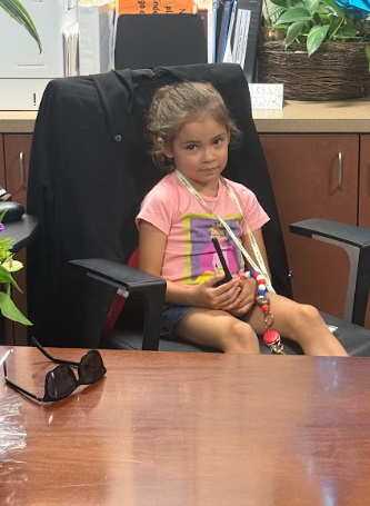 student sitting at a desk