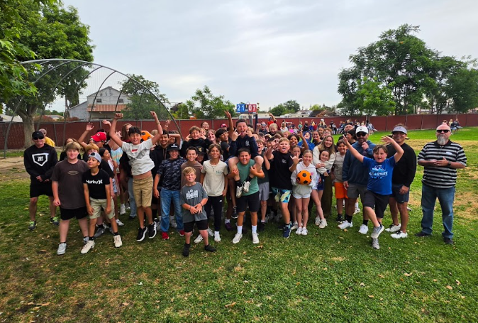 students in a crowd