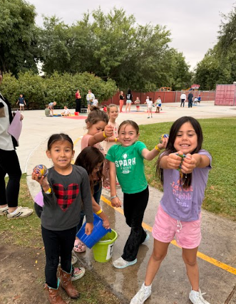 students outside