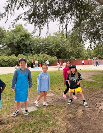 students outside
