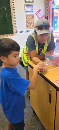 students with tickets at store