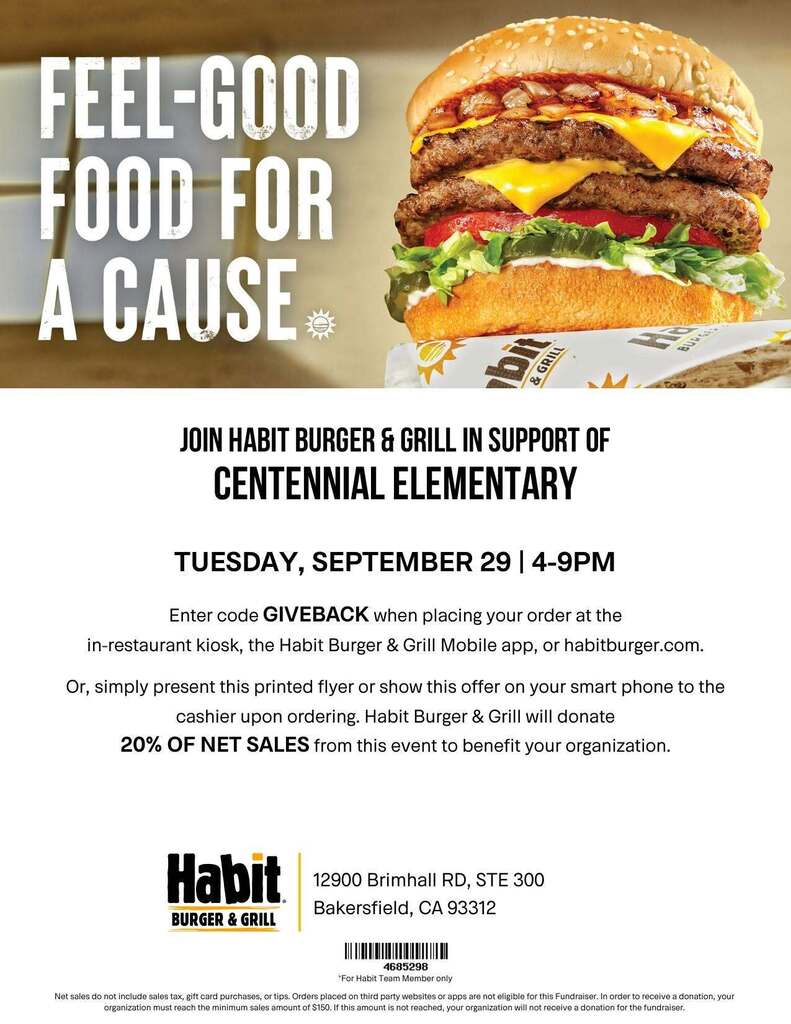 Habit fundraiser Sept 29 4-9pm