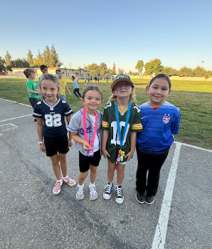 students wearing sports jerseys