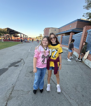 students wearing sports jerseys