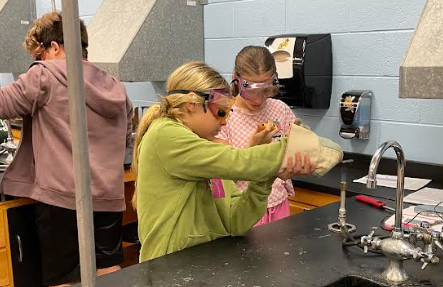 Mrs Pliska's STEM class making popcorn