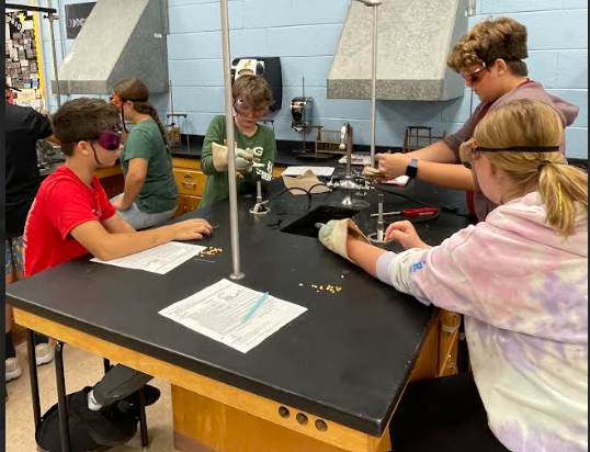 Mrs Pliska's STEM class making popcorn