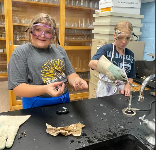 Mrs Pliska's STEM class making popcorn