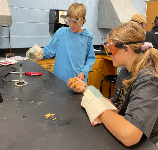 Mrs Pliska's STEM class making popcorn