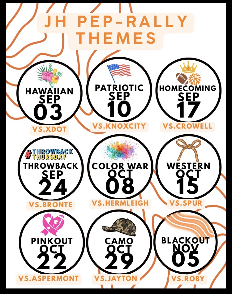 JH pep rally themes