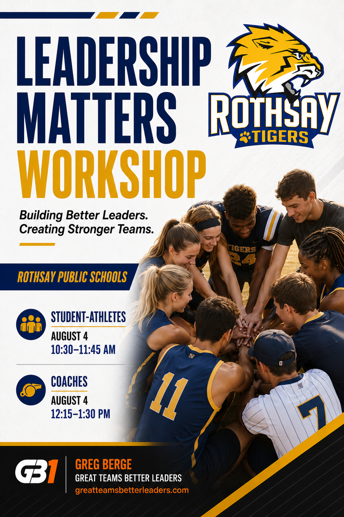 Leadership Matters Workshop for Rothsay Student-Athletes – August 4