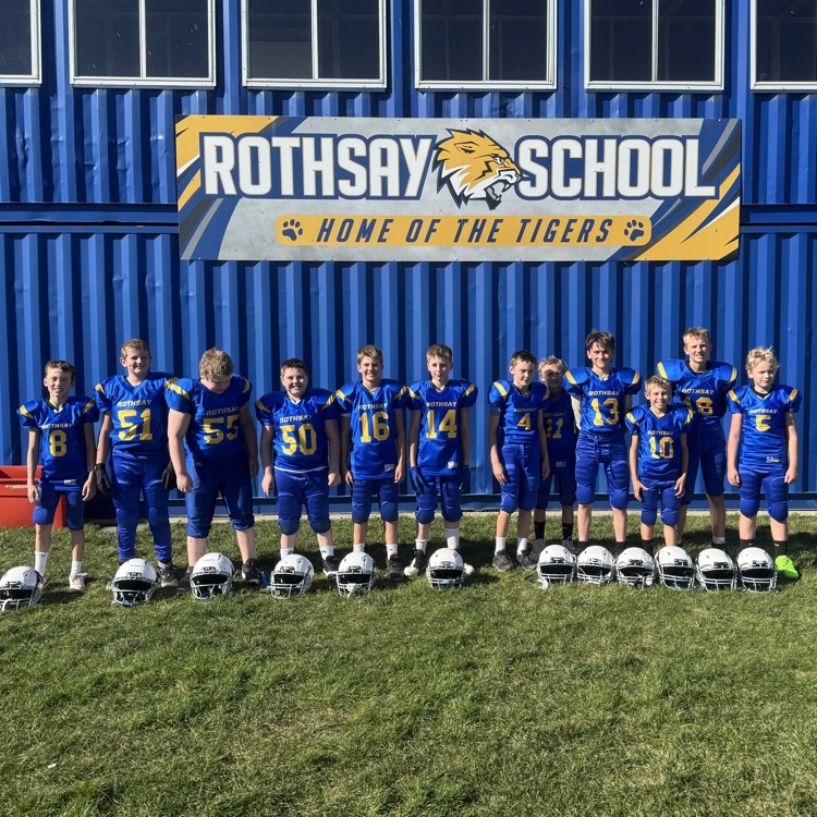Fifth and sixth grade football players.