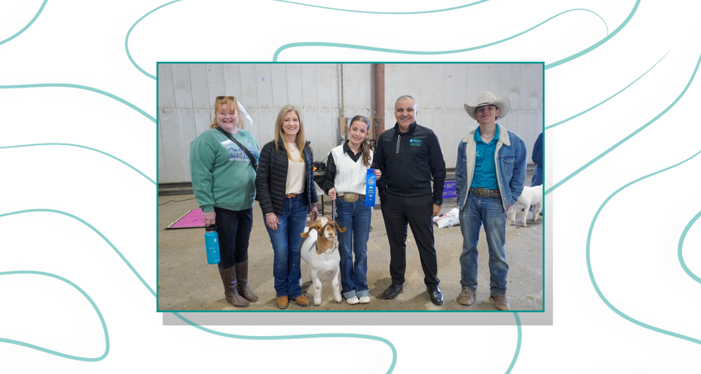 McNeil FFA Ribbon Winner with her goat
