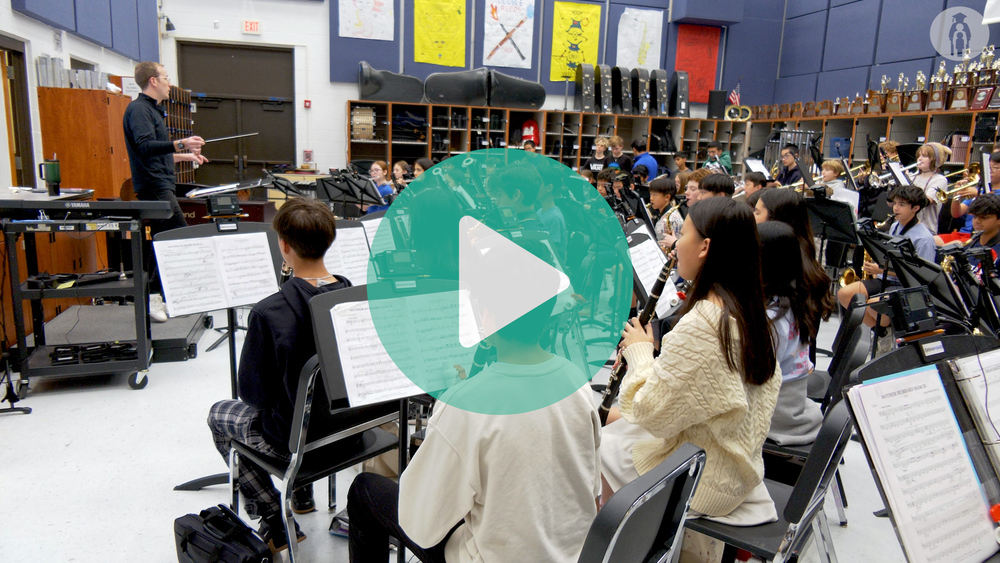 Picture of Grisham middle school band practicing