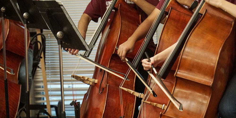 students playing instruments