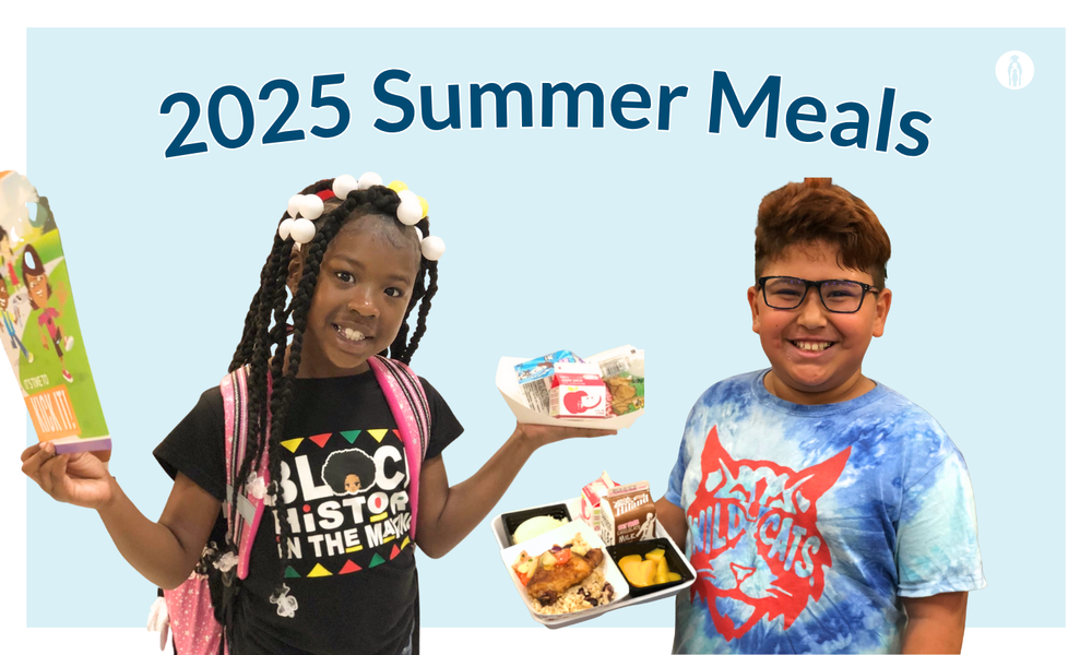 2025 Summer Meals, Students with food