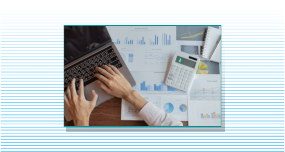 Decorative with financial paperwork