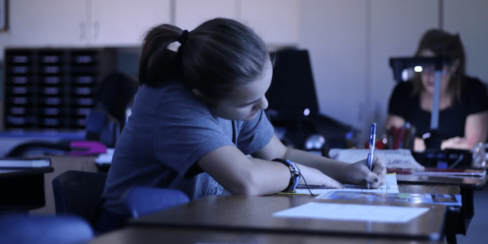 Students in class