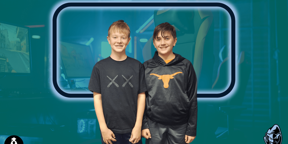 Two students from Ridgeview Middle School happy smiling at the camera