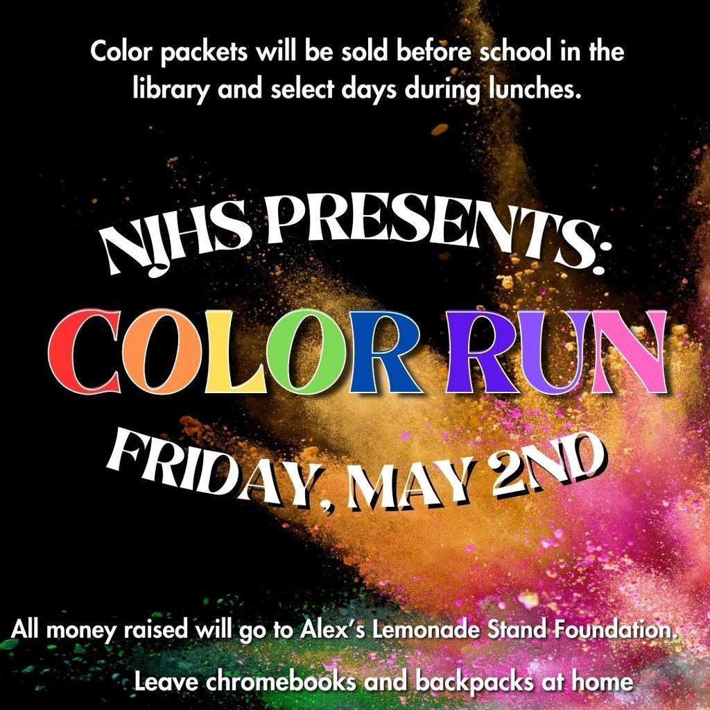 NJHS Presents Color Run  - Friday May 2nd