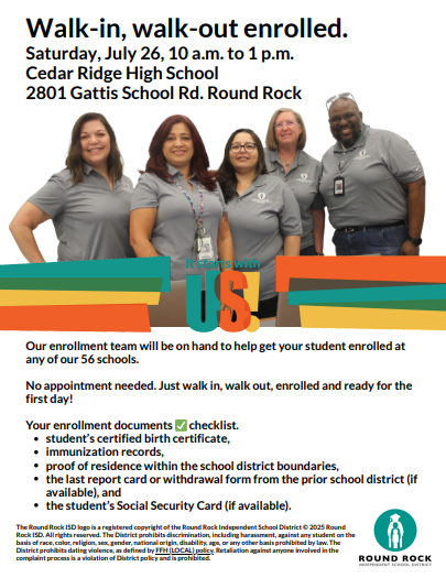 Walk-in, walk-out enrolled.