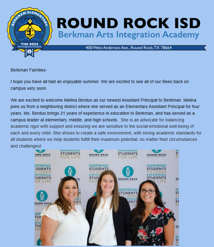 Cover of newsletter