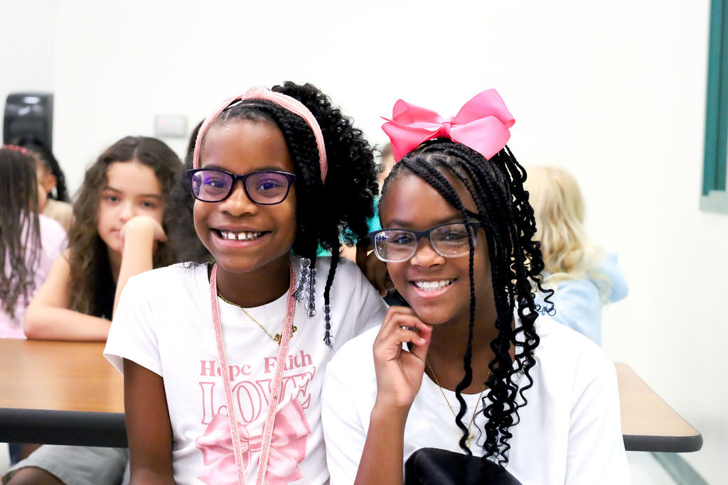 Round Rock ISD 2025 First Day of School. Image with students, staff, and families on the first day.
