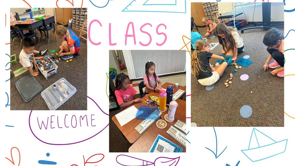Students working in to create