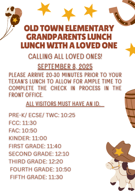 Old Town Elementary Grandparents Lunch /Lunch with a Loved One