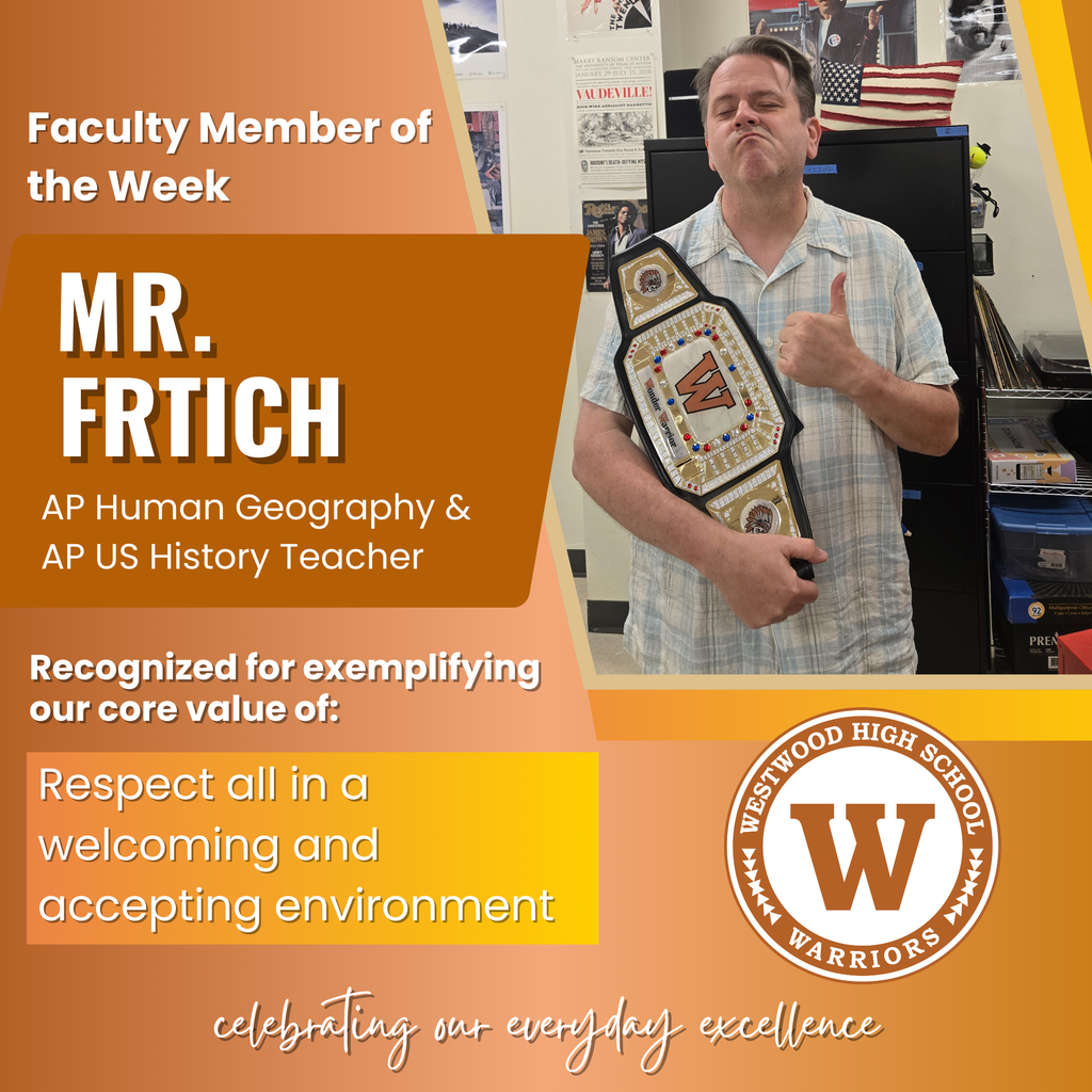 Mr. Fritch is teacher of the week