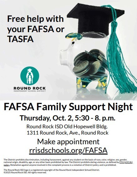 Round Rock ISD FAFSA/TASFA Parent Workshop