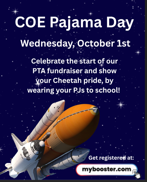 COE Pajama Day Wednesday, October 1st Photo of space shuttle