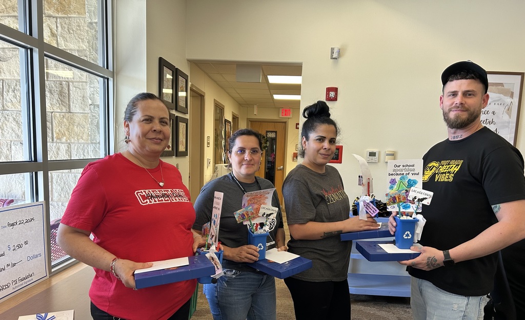 Picture of our Chandler Oaks Custodial Staff with their appreciation gifts