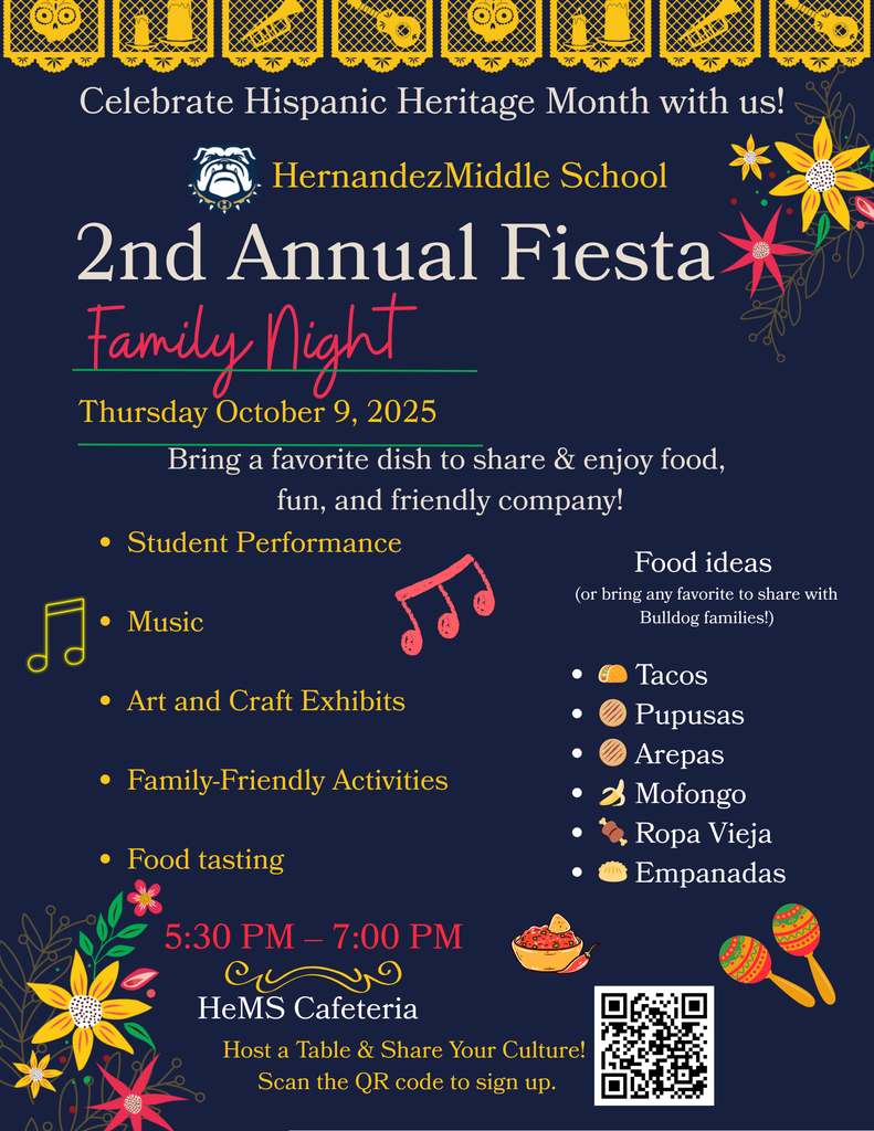 2nd Annual Fiesta Family Night! Oct. 9th 5:30 PM-7PM