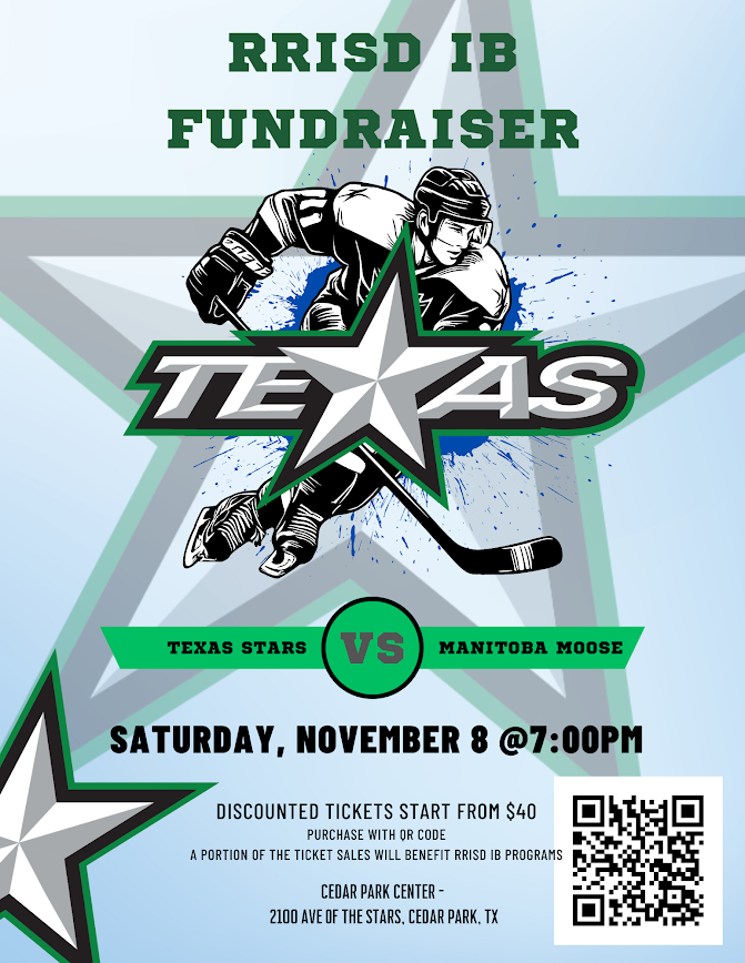 RRISD IB FUNDRAISER Texas Stars vs Manitoba Moose Saturday, November 8 @7:00 PM