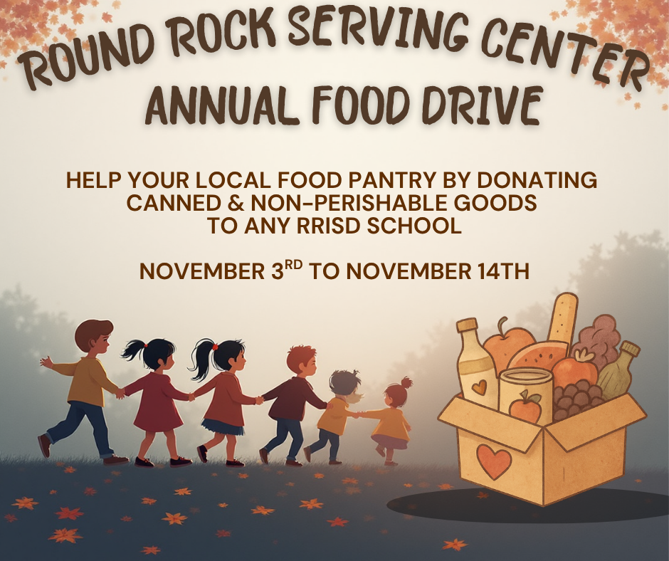 Help the Round Rock Area Serving Center (RRASC) food pantry provide groceries to families in our community this holiday season