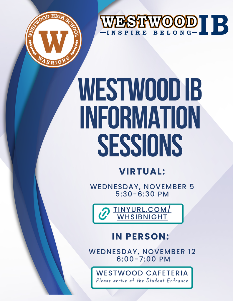 Westwood IB Info Night Flyer