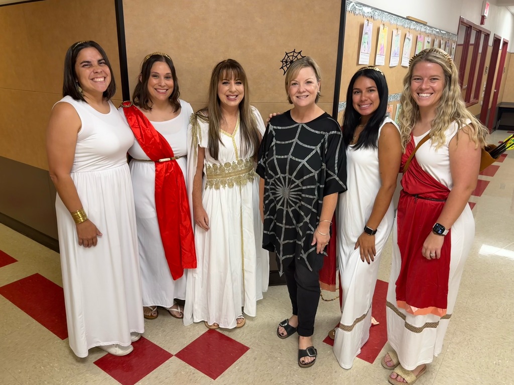 Teachers dressed-up in Greek Mythology Costumes