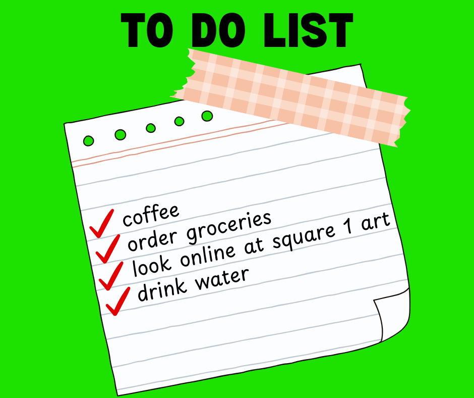 We've got you covered with your to do list for the weekend.   Have you seen the great artwork made by your student with Square 1 art? Please visit this link and order just ONE thing! https://shop.square1art.com/Shop/artwork/Search