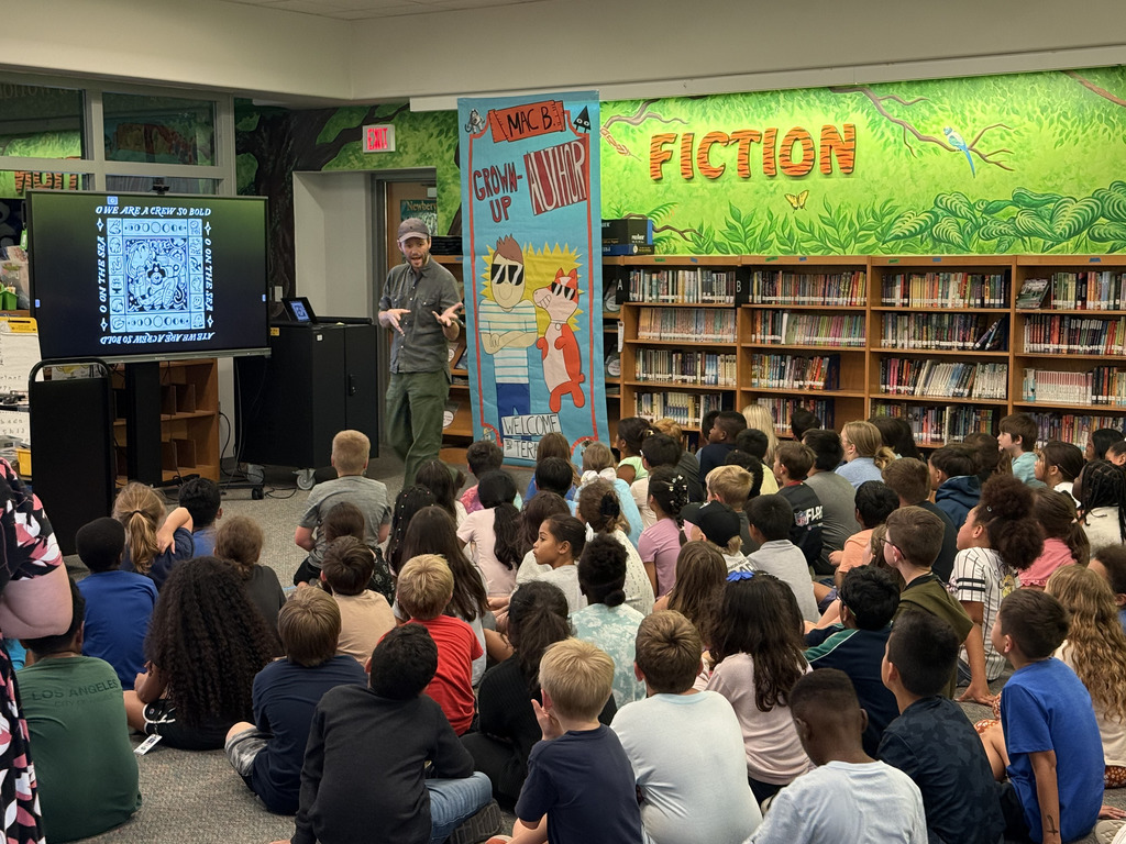 Author Mac Barnett speaks to Teravista students