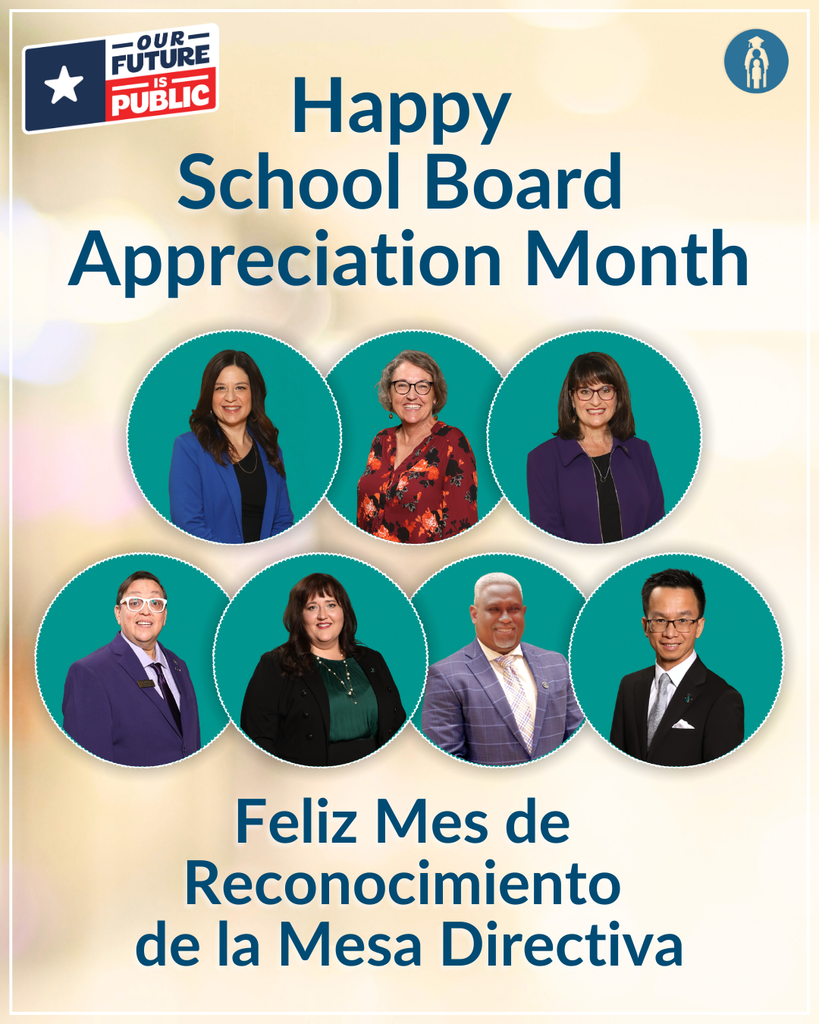 Happy Board Appreciation Month. Feliz Mes de Reconocimiento de la Mesa Directiva