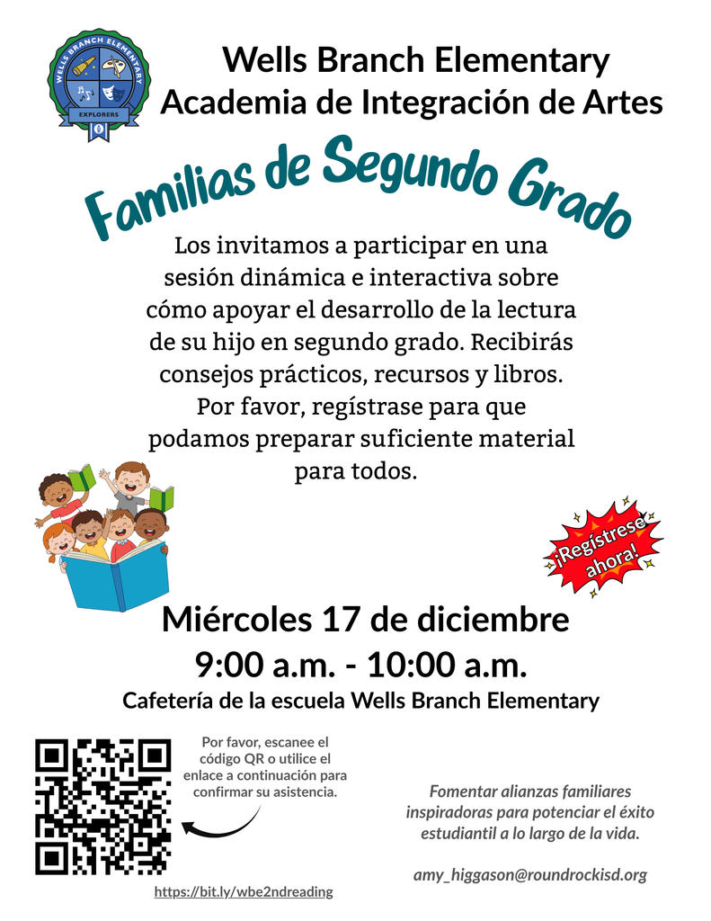 Familias de Segundo Grado - Miércoles 17 de diciembre, 9-10am