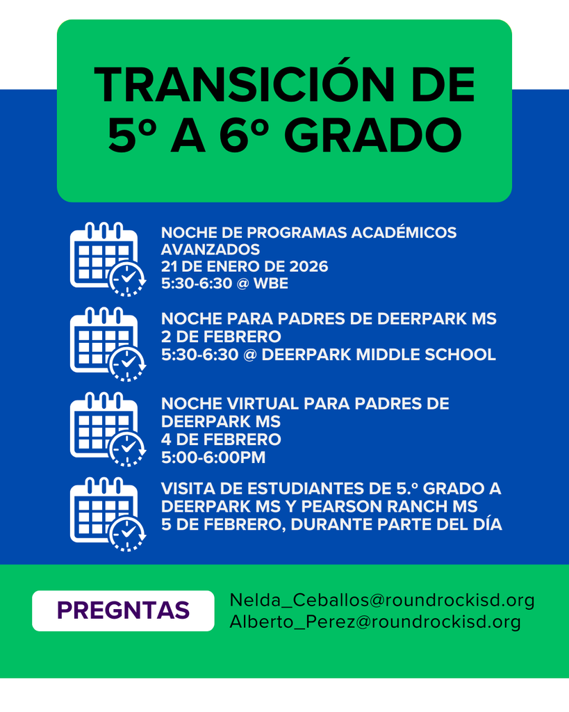 Transición de 5 a6 grado feches importantes