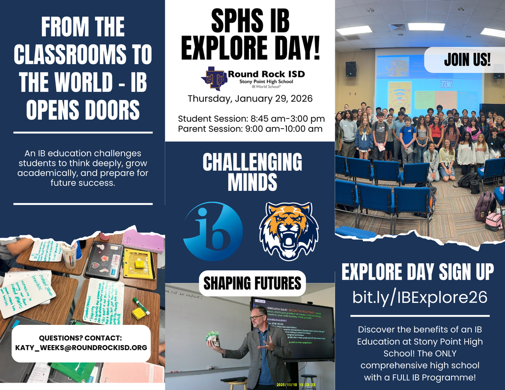 Flyer for SPHS IB Explore day on January 29, 2025