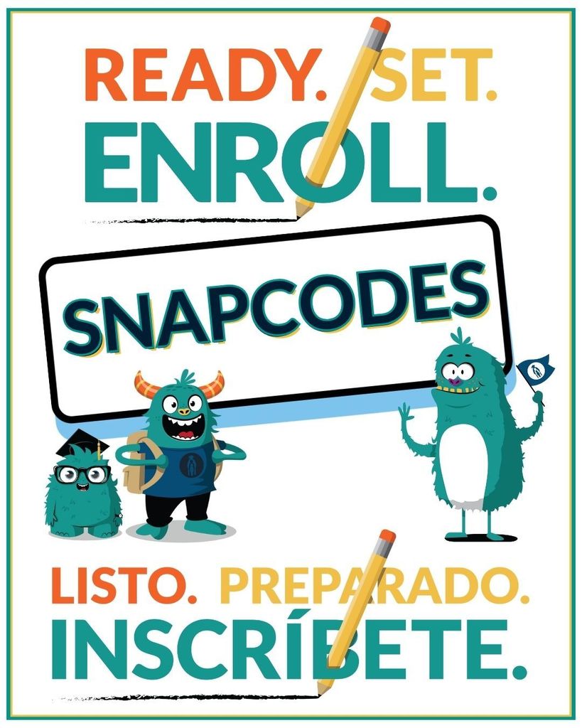 Ready. Set. Enroll. SNAPCODES. List. Prepado. Inscríbete.