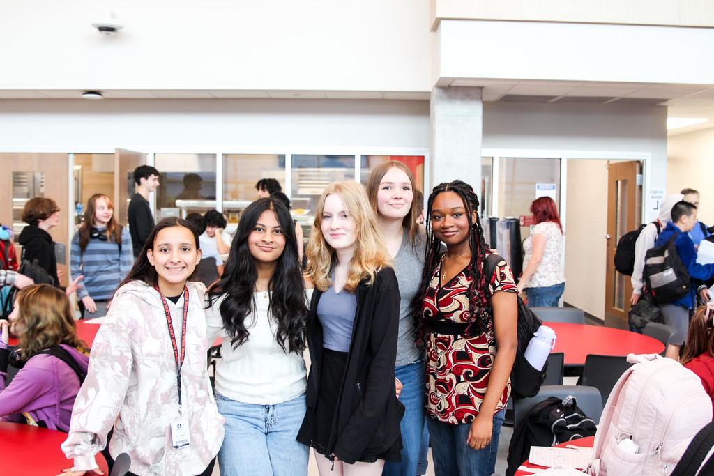 Early College High School's new campus with students and staff