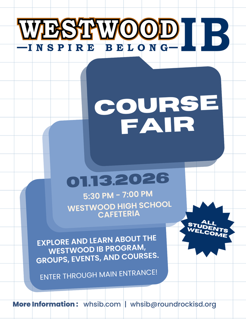 Westwood IB Course Fair - January 13th at 5:30 pm