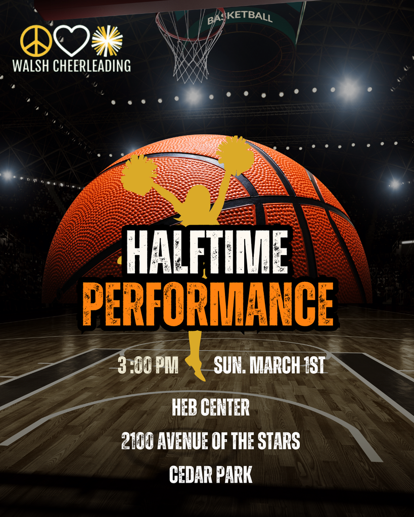 Walsh cheer halftime performance