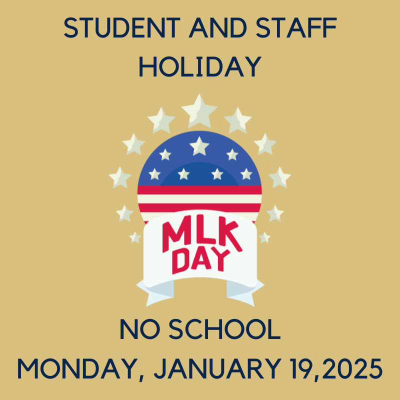 No School January 19, MLK Day